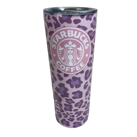 Starbucks Other - Starbucks Purple Cheetah Print Sublimated Insulated Metal 20 oz tumbler